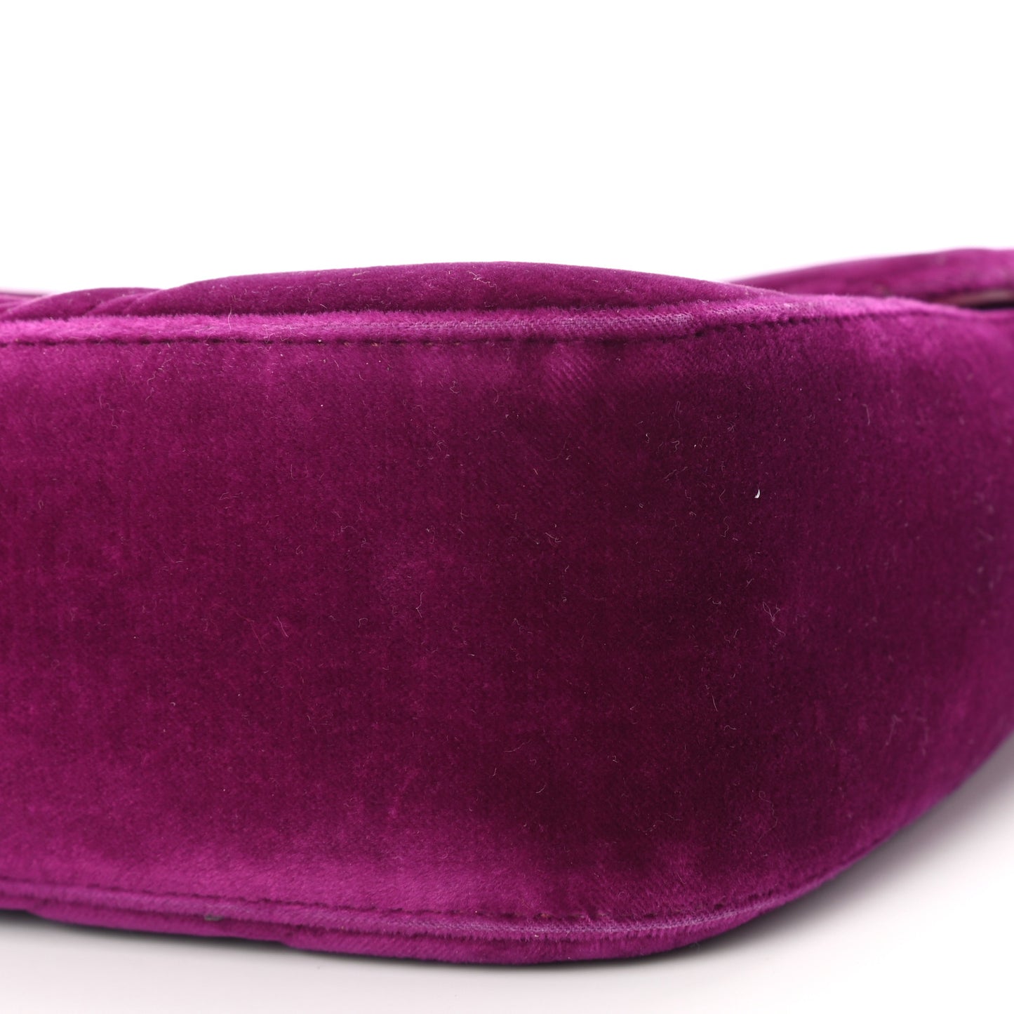 Velvet Matelasse Medium GG Marmont Shoulder Bag Fuchsia Violet Cyclamen