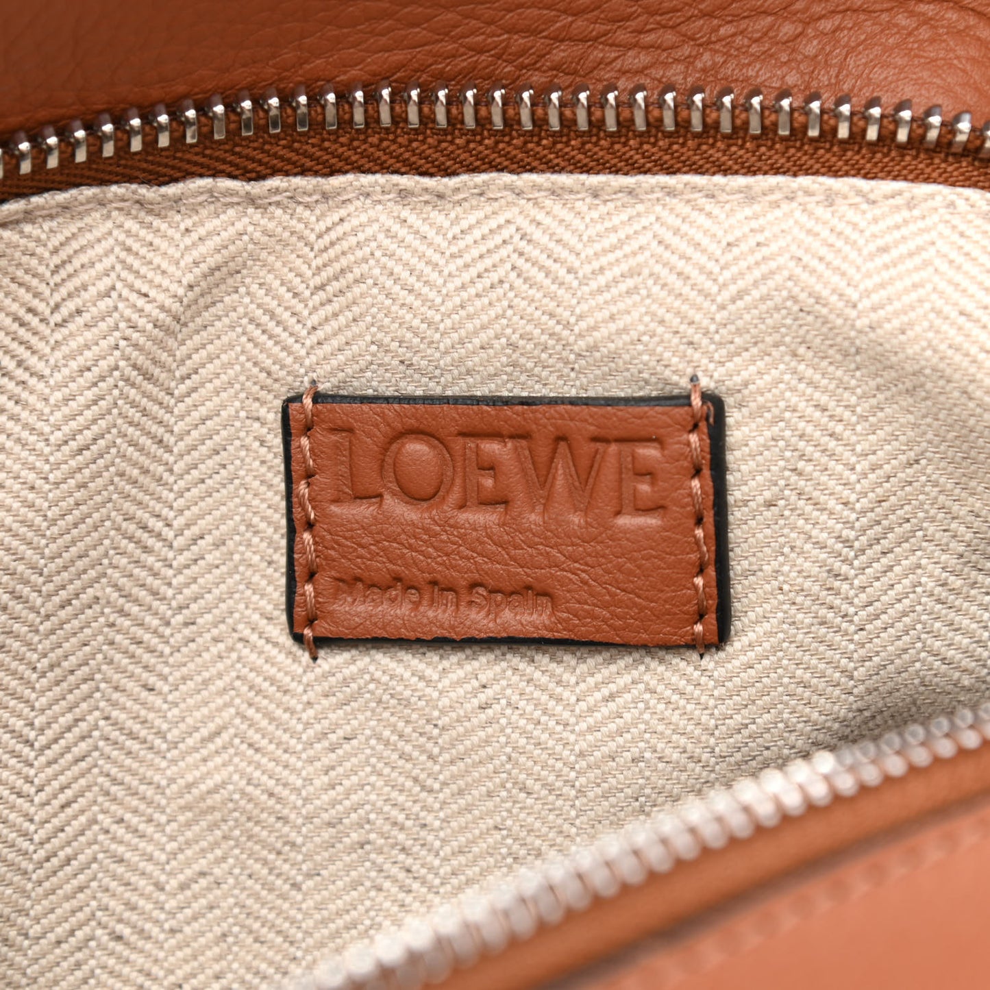 Grained Calfskin Small Puzzle Bag Tan