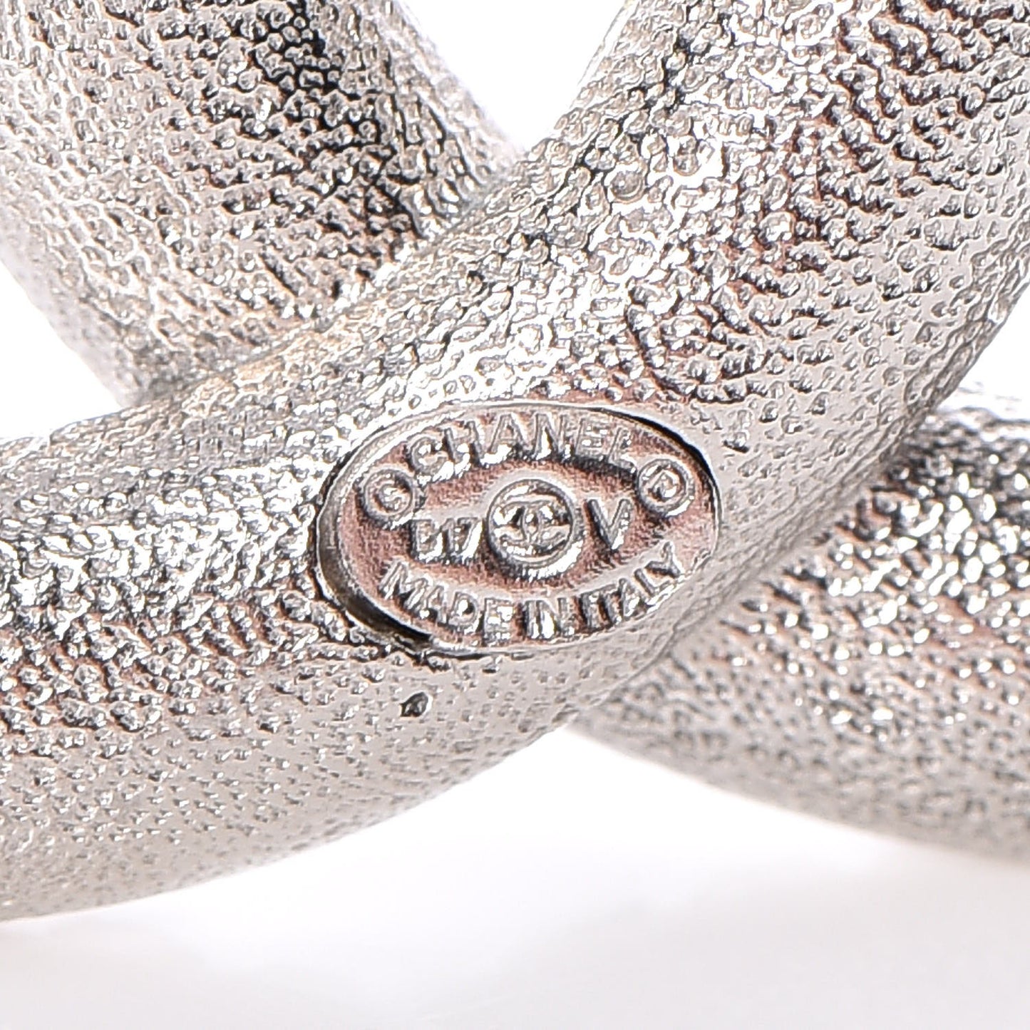 Baguette Crystal CC Brooch Silver