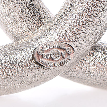 Chanel Baguette Crystal CC Brooch Silver 3 of 4