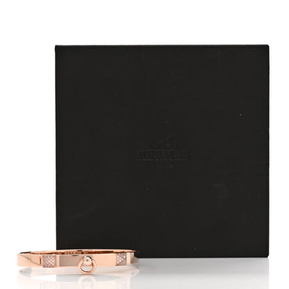 Hermes 18K Rose Gold Diamond PM Collier De Chien Bracelet SH 4 of 4