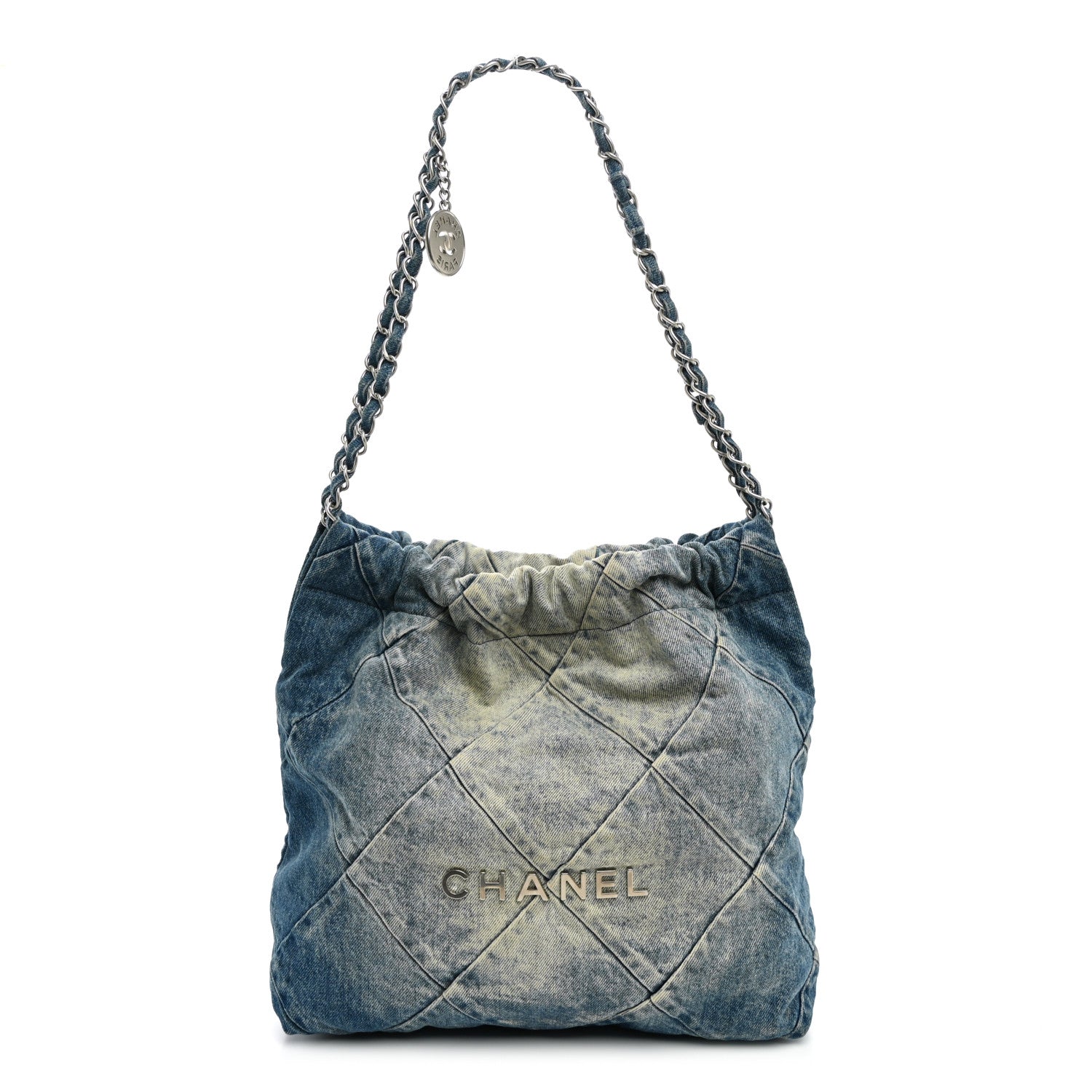 Chanel Denim Quilted Small Chanel 22 Blue 1 of 11