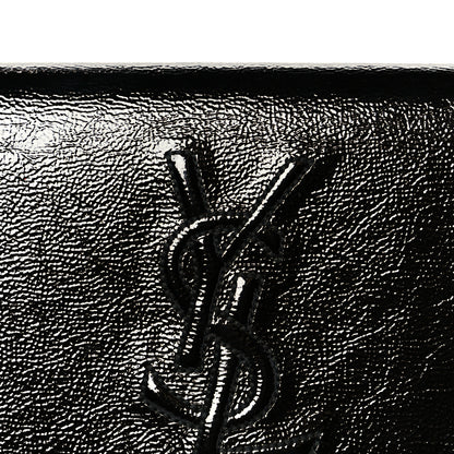 Saint Laurent Textured Patent Monogram Large Belle De Jour Clutch Black 7 of 7