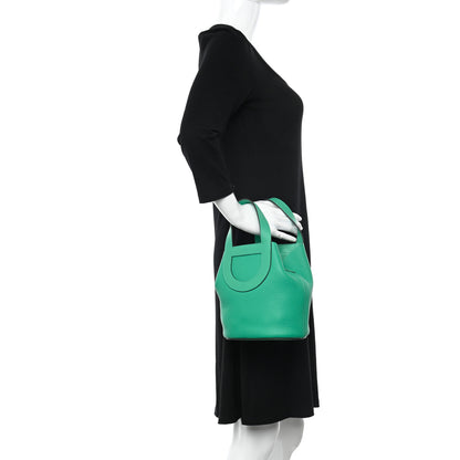 Hermes Taurillon Clemence Swift In-The-Loop 18 Bag Vert Comics 2 of 13