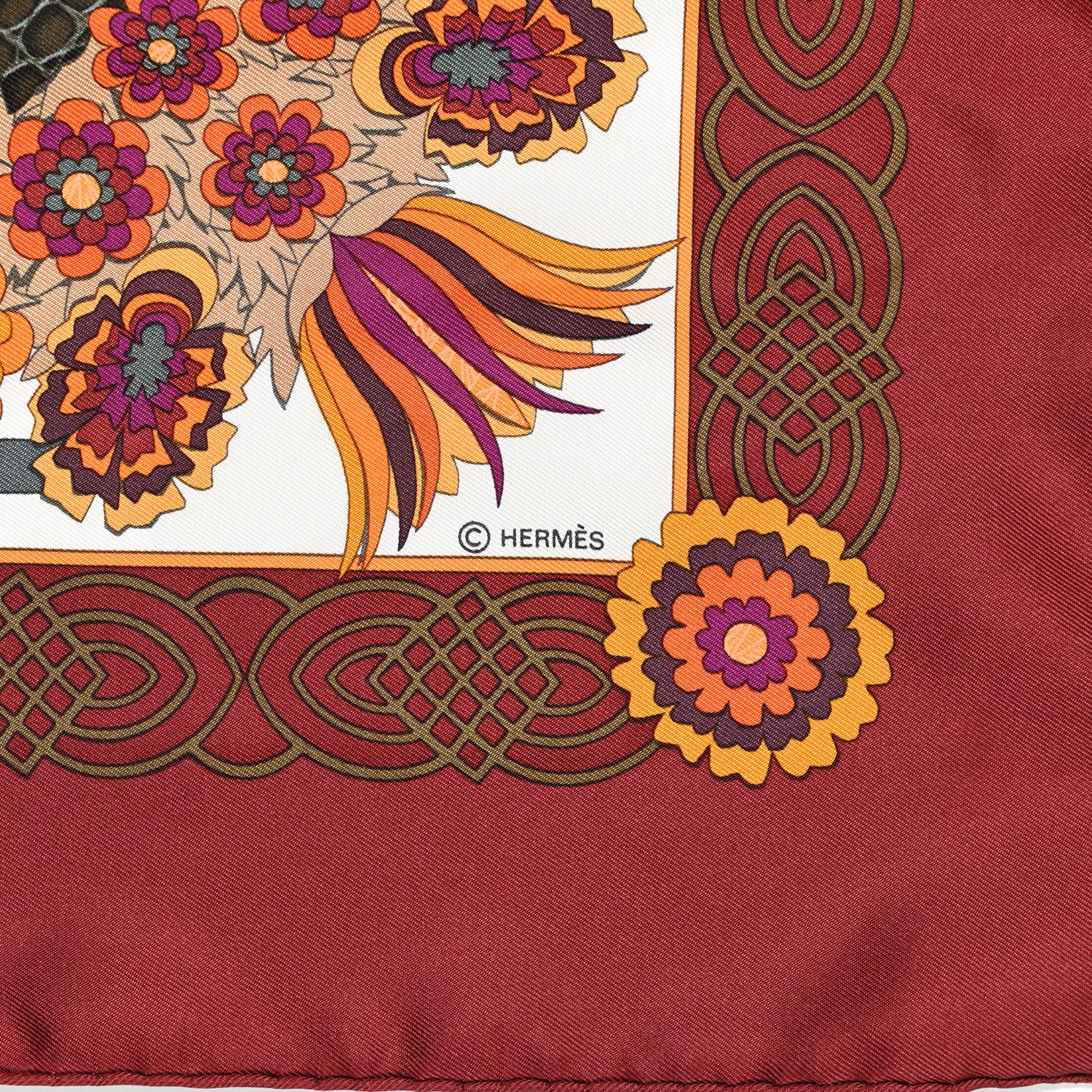 Hermes Silk Decoupages Scarf 90 4 of 5