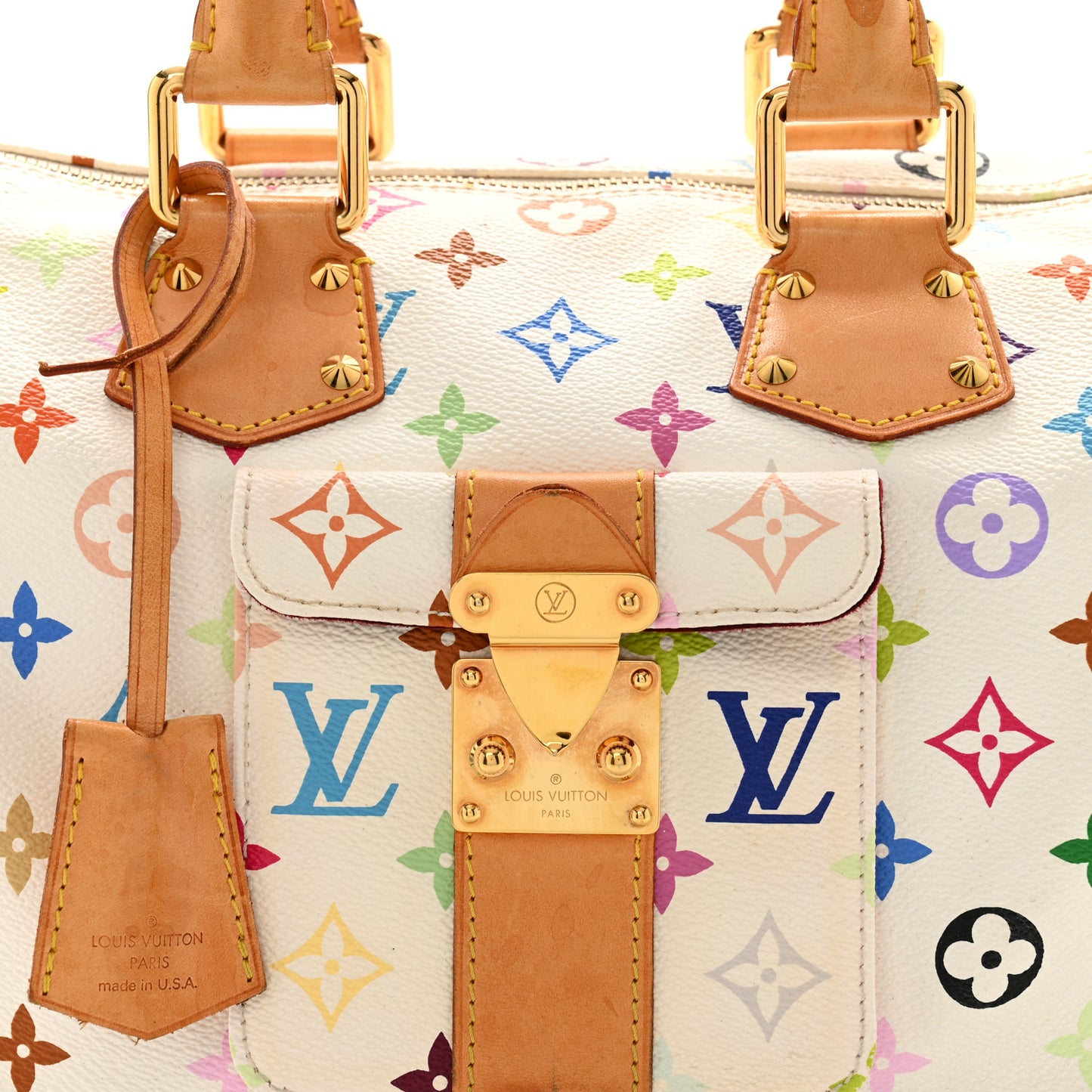 Monogram Multicolor Speedy 30 White