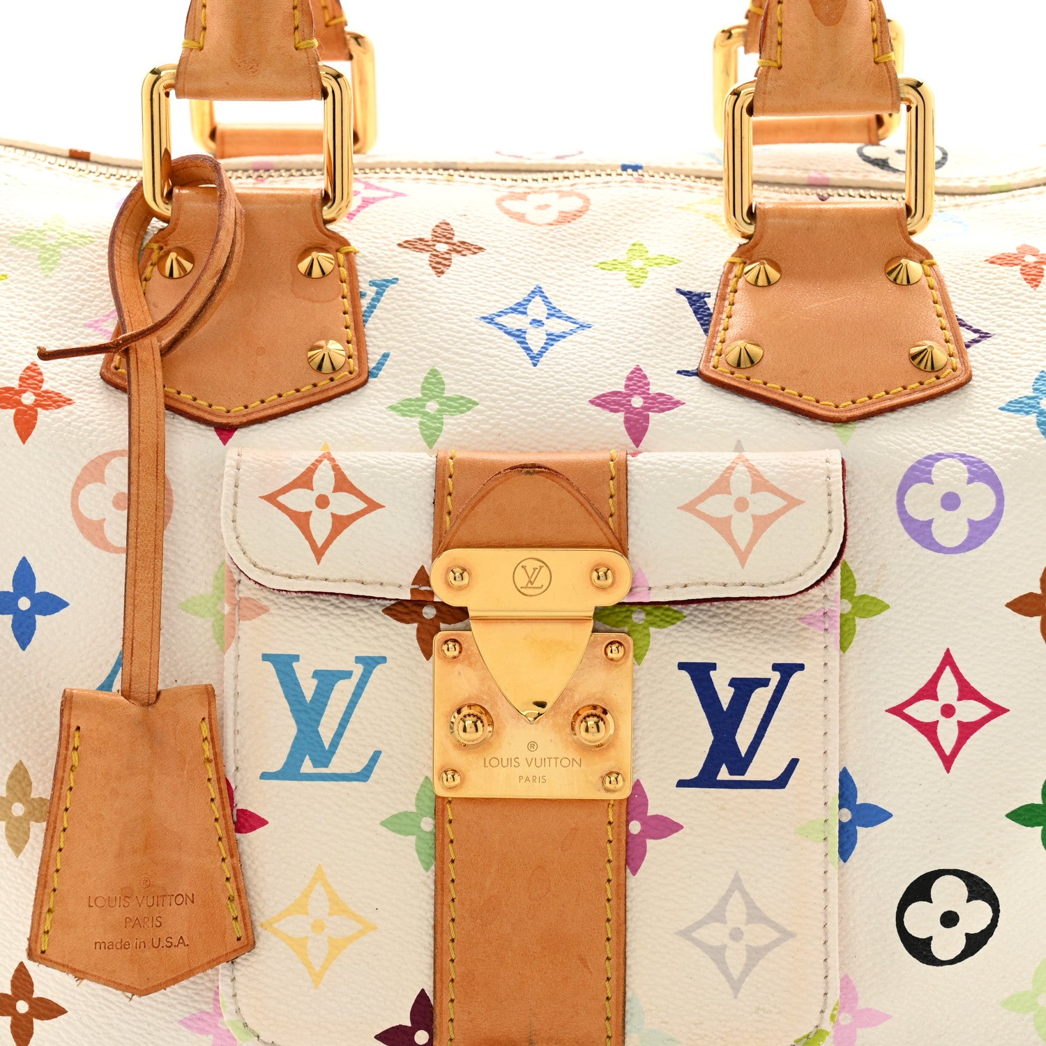 Louis Vuitton Monogram Multicolor Speedy 30 White 7 of 15