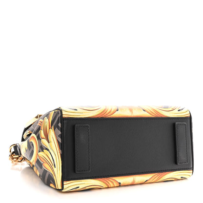 Versace X FENDI Grained Calfskin Fendace La Medusa Medium Top Handle Bag Black Multicolor 4 of 10