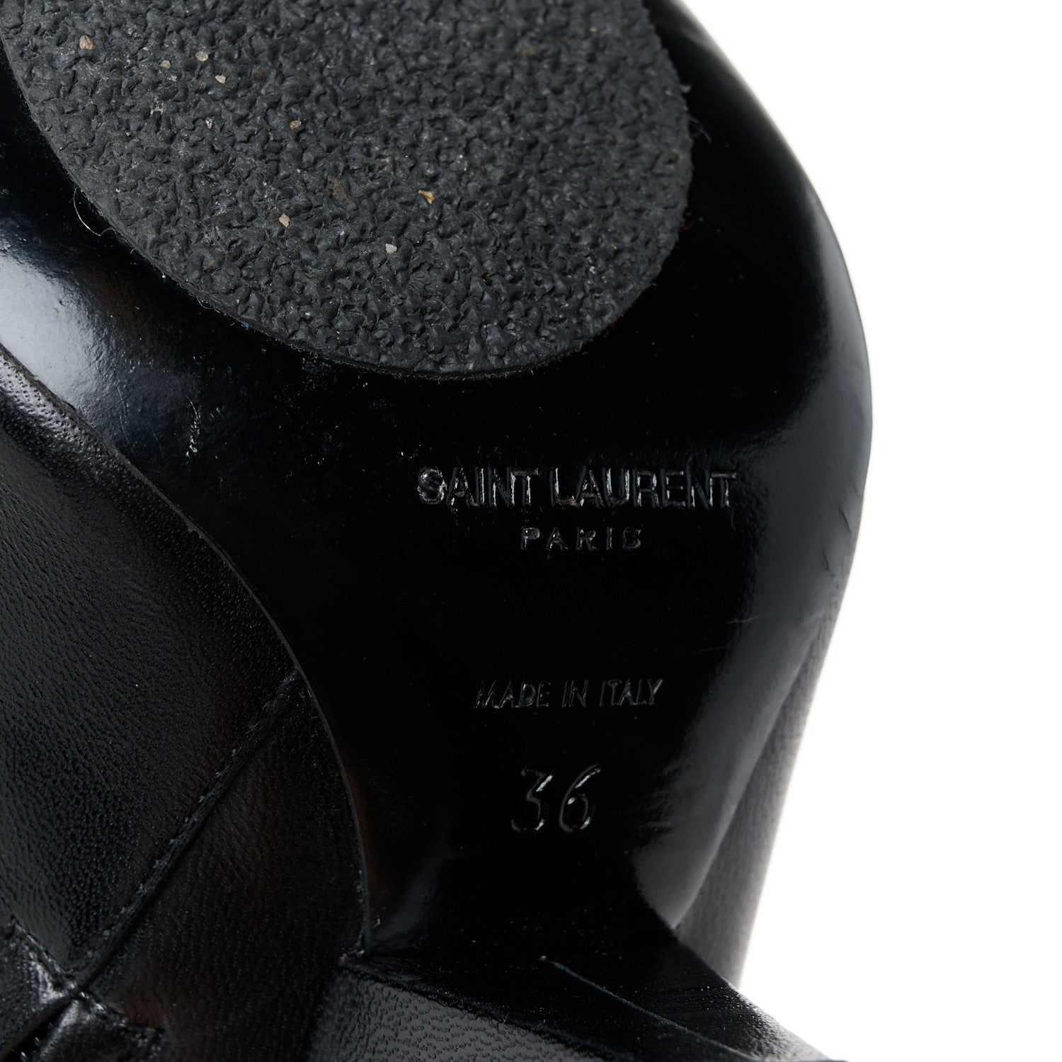 Saint Laurent Lambskin Niki 105 Pin Booties 36 Black 8 of 10