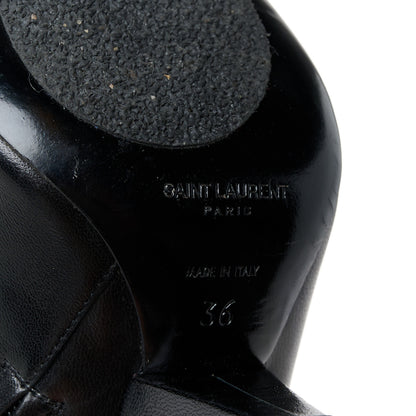 Saint Laurent Lambskin Niki 105 Pin Booties 36 Black 8 of 10