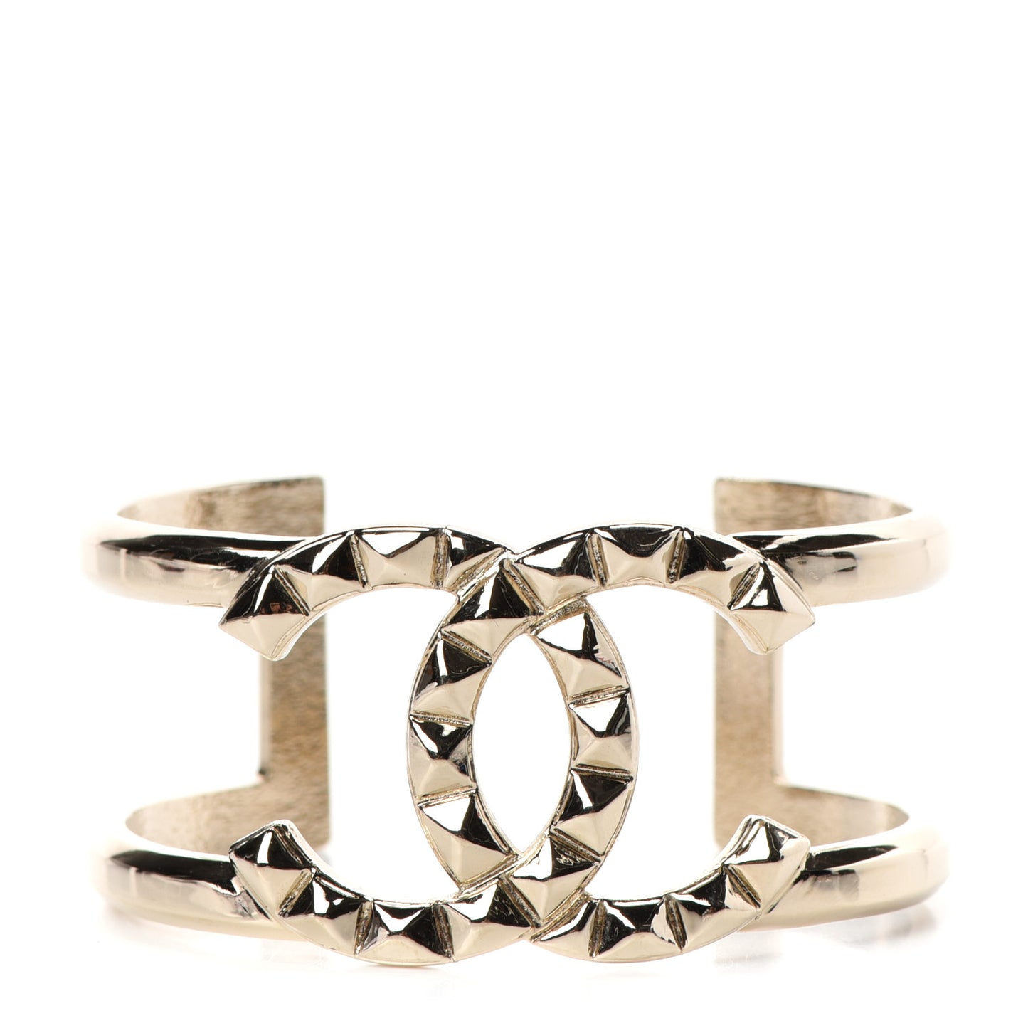Metal Studded CC Cuff Gold