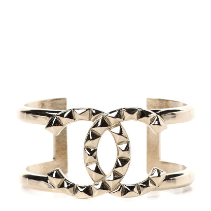 Chanel Metal Studded CC Cuff Gold 1 of 4