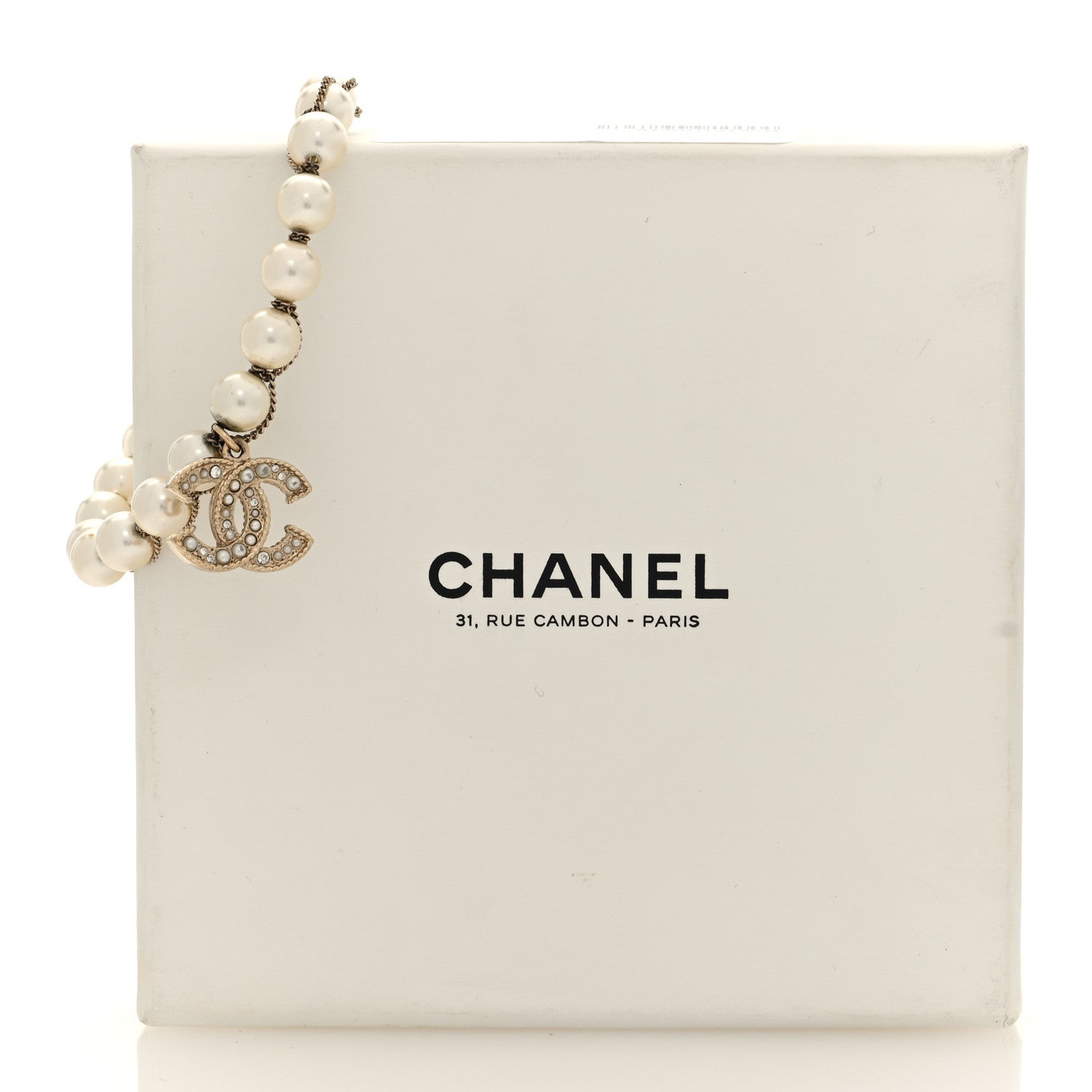 Chanel Pearl Crystal CC Bracelet Gold 5 of 5