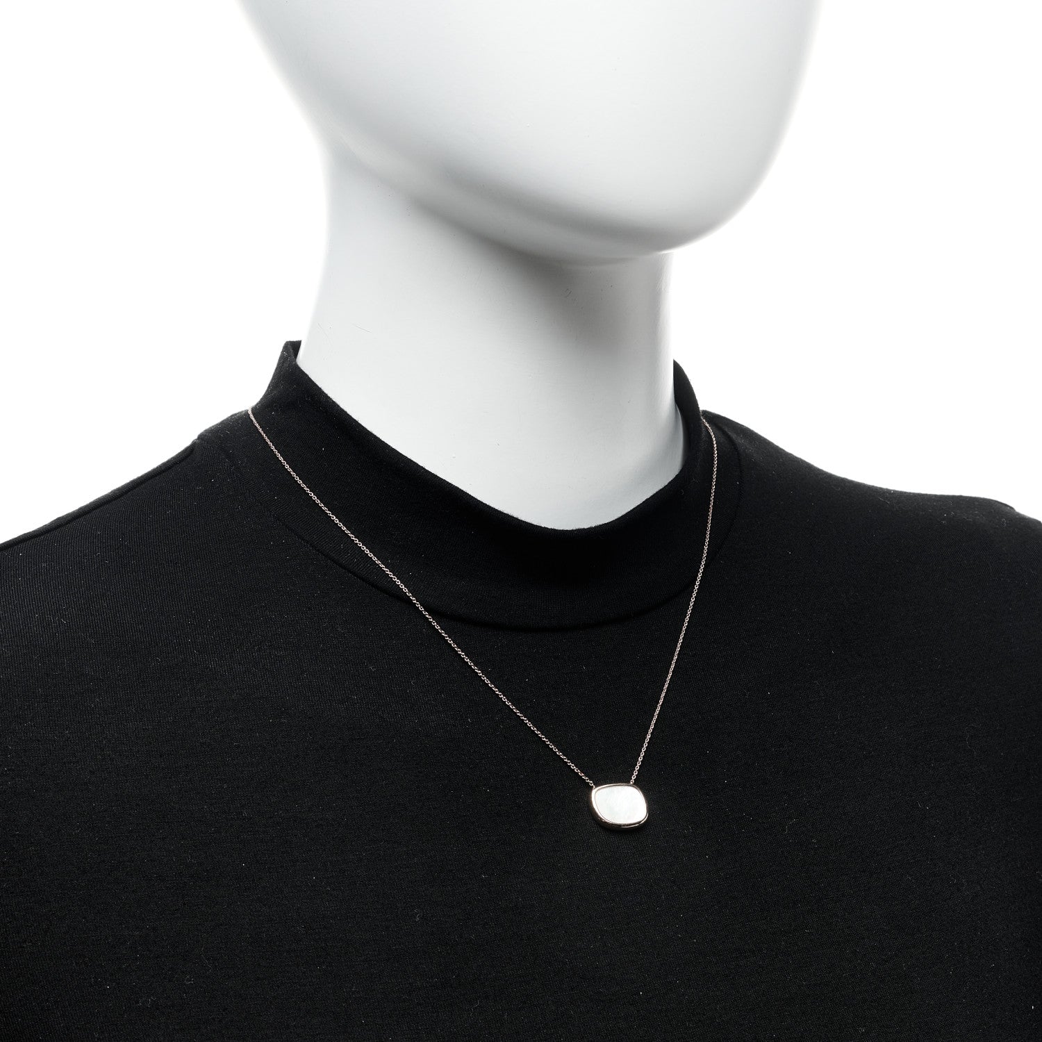 Roberto Coin 18K Rose Gold Mother of Pearl Amphibole Pendant Necklace 2 of 4