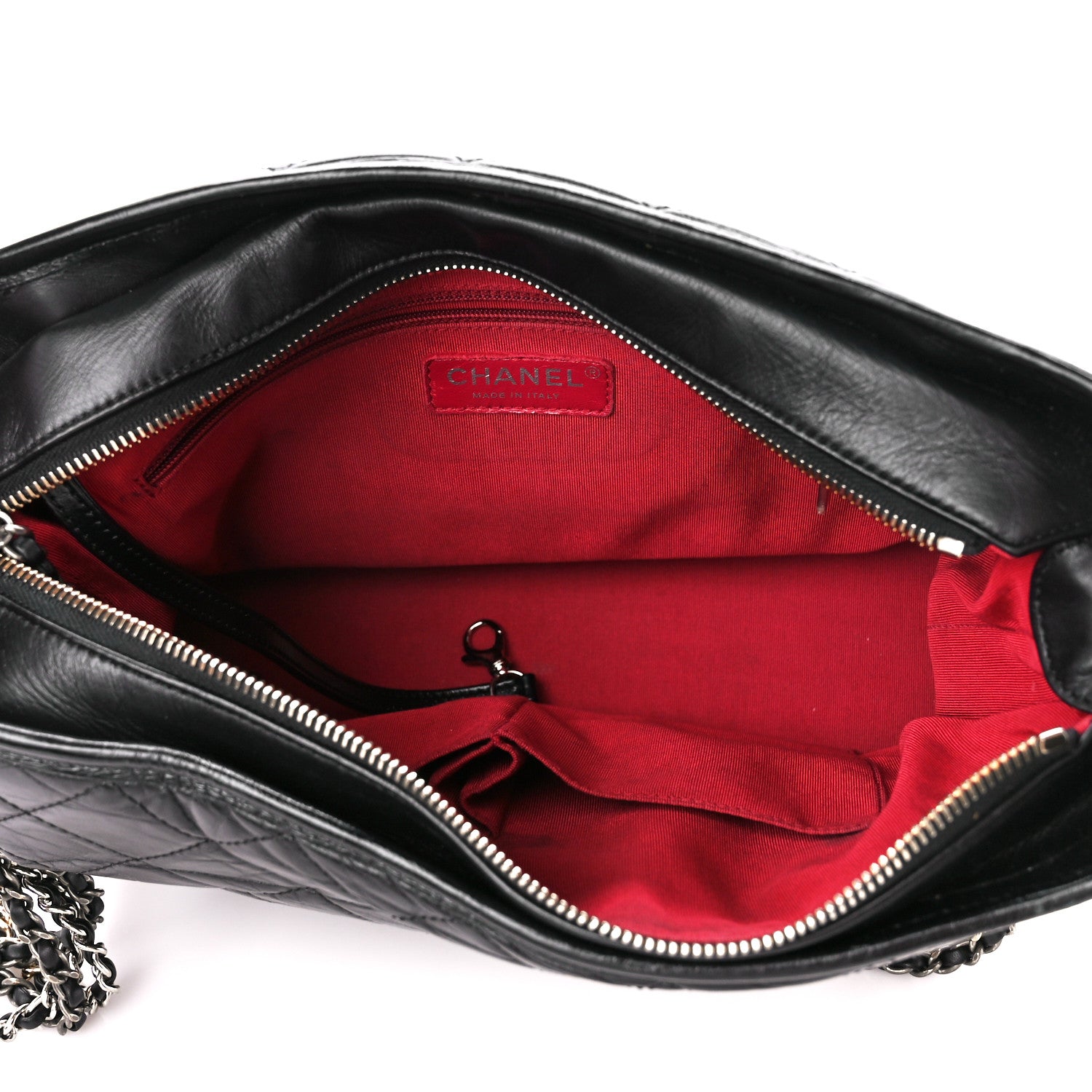 Chanel Aged Calfskin Quilted Medium Gabrielle Hobo Black 5 of 10
