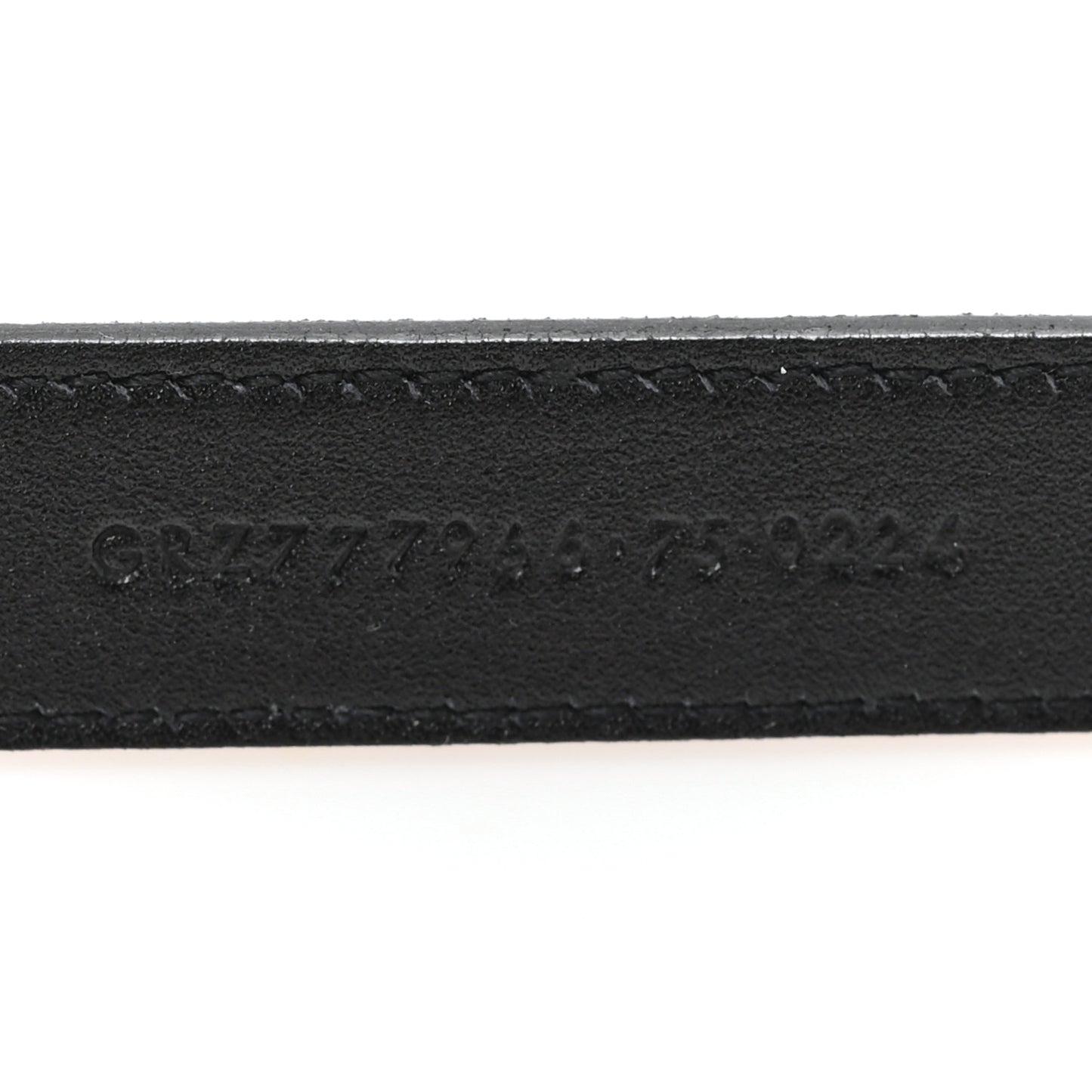 Grained Lambskin La 66 Thin Belt 75 30 Black