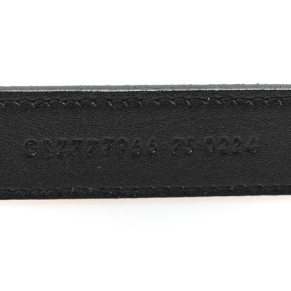 Saint Laurent Grained Lambskin La 66 Thin Belt 75 30 Black 4 of 5