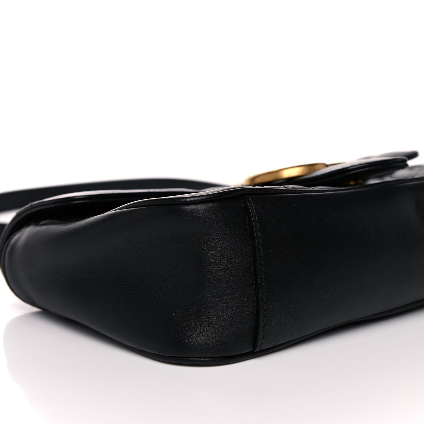 Calfskin Matelasse Small GG Marmont Shoulder Bag Black