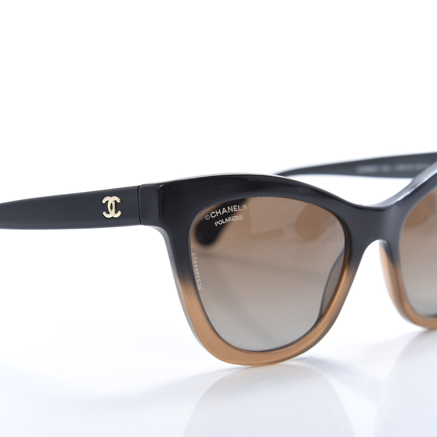 Acetate CC Cat Eye Summer Sunglasses 5350 Black Beige