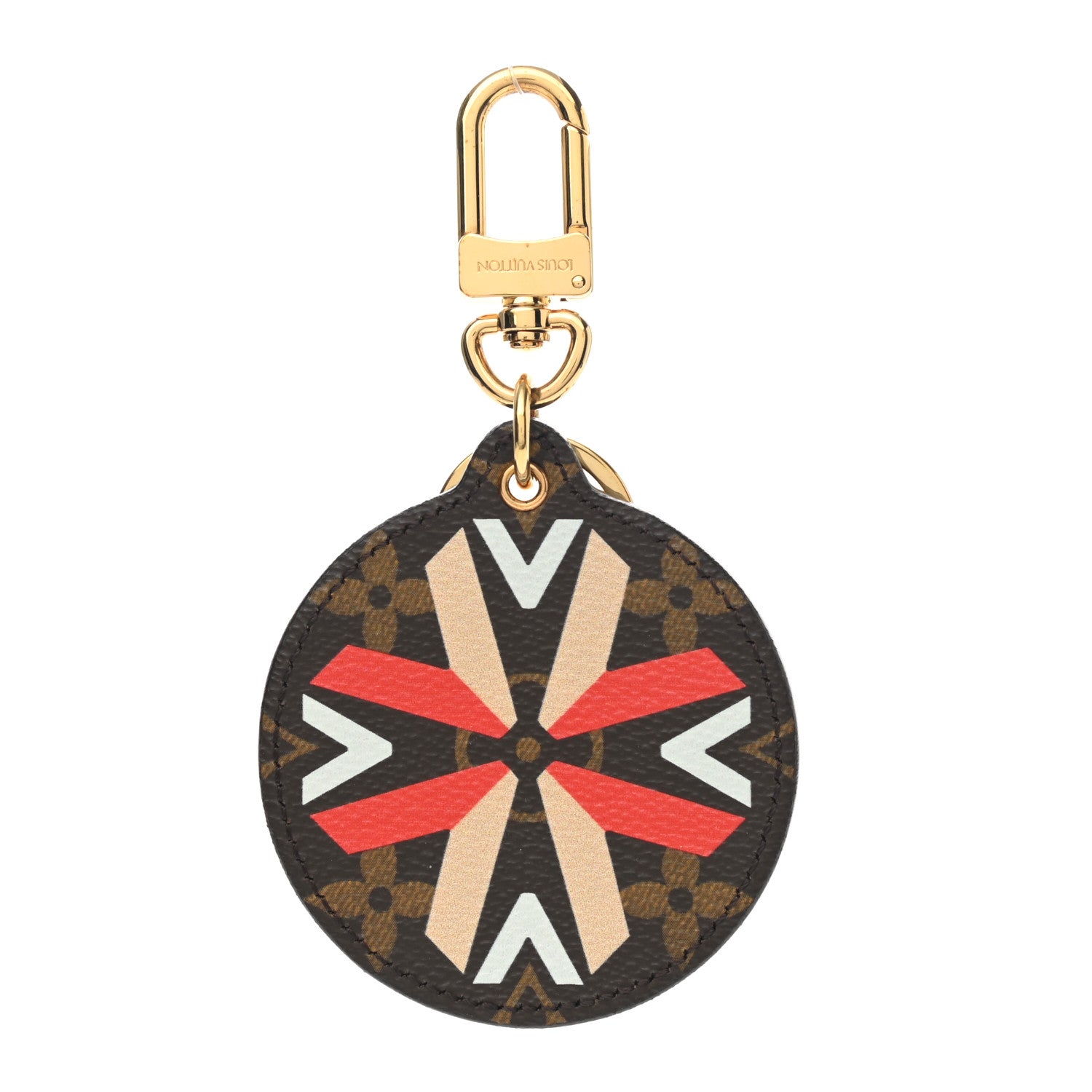 Louis Vuitton Monogram Illustre Multi V Bag Charm Key Ring 1 of 3