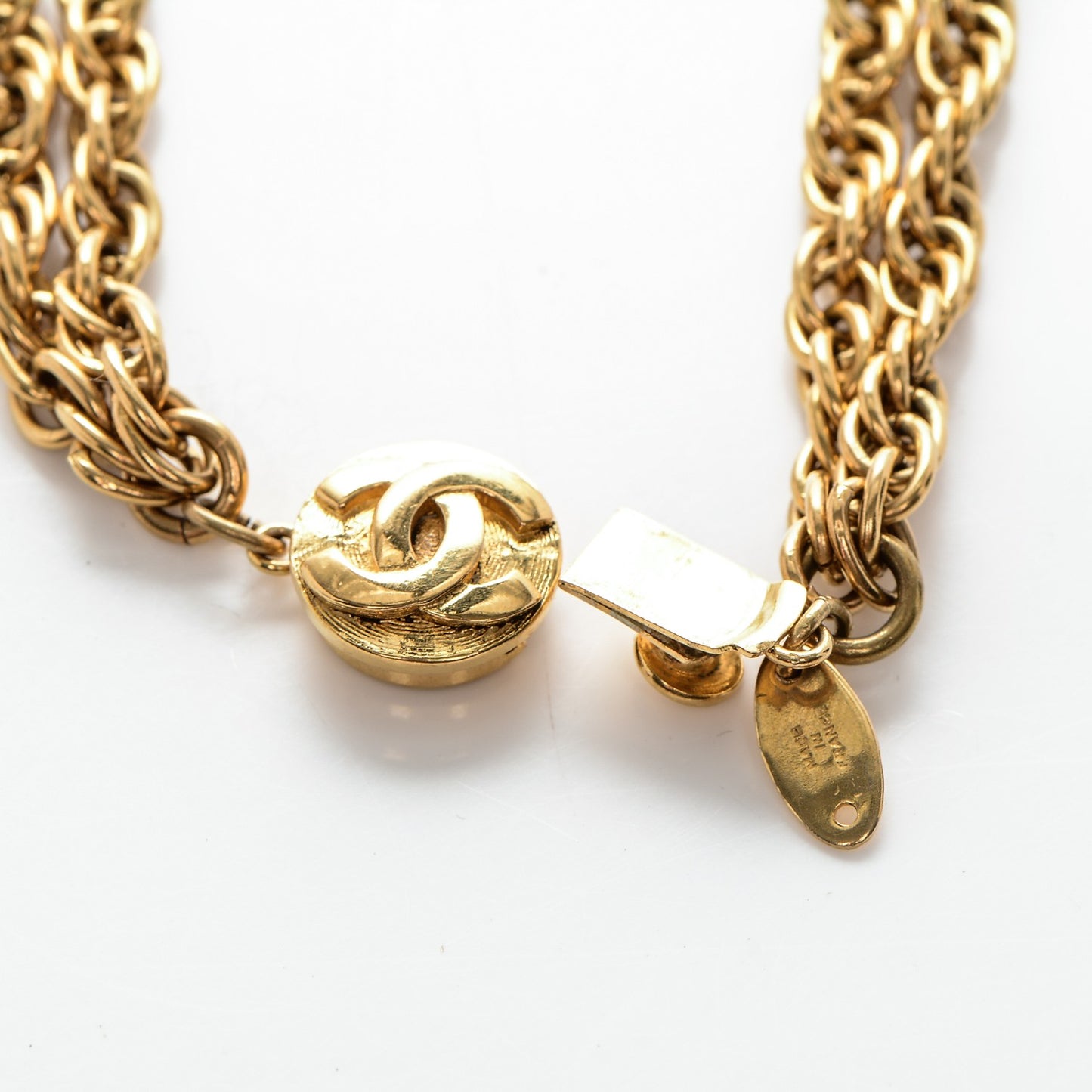 Pearl Crystal Necklace Gold