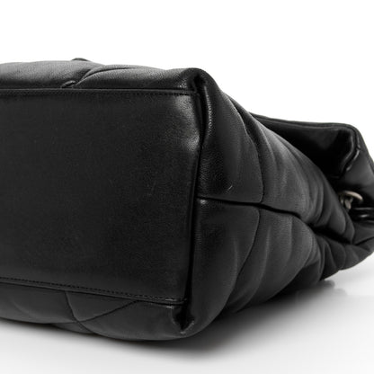Saint Laurent Lambskin Quilted Toy Loulou Puffer Monogram Chain Satchel Black 11 of 11
