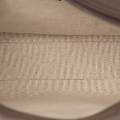 Gucci GG Supreme Monogram Textured Dollar Calfskin Web Medium Savoy Bowling Bag Beige Ebony New Acero 5 of 15