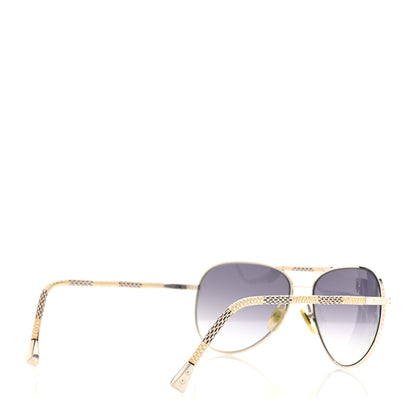 Louis Vuitton Damier Azur Conspiration Pilote Aviator Sunglasses Z0203U 4 of 8