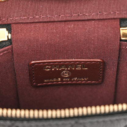 Chanel Caviar Quilted Small Vertical Coco Beauty Vanity Case With Chain Black 6 of 11