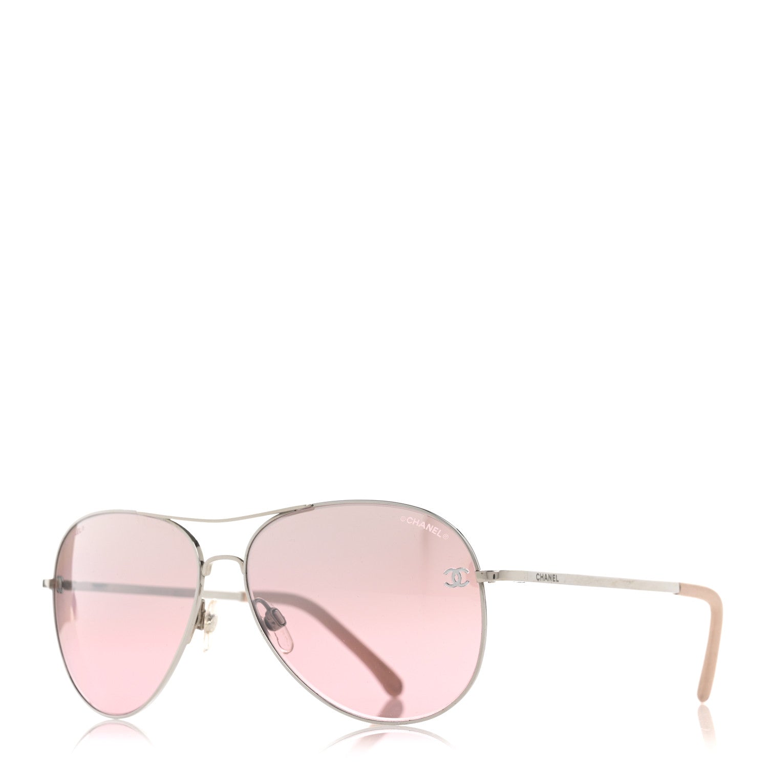 Chanel CC Aviator Sunglasses 4189-T-Q Pink 1 of 10