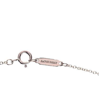 Tiffany 18K Rose Gold Diamond Small T Smile Pendant Necklace 7 of 8