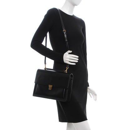 Saint Laurent Smooth Calfskin Large High School Satchel Black 2 of 11