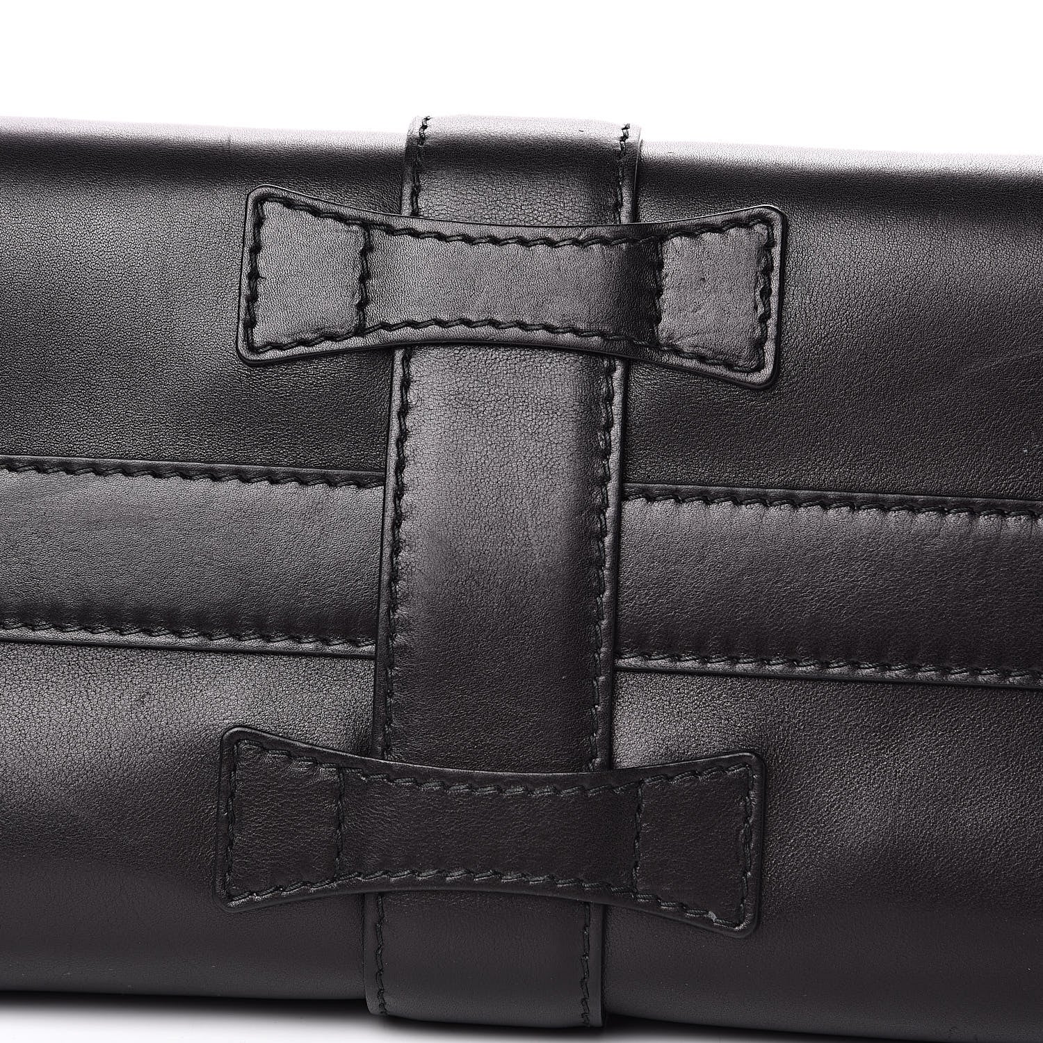 Gucci Calfskin Medium Stirrup Top Handle Bag Black 8 of 12