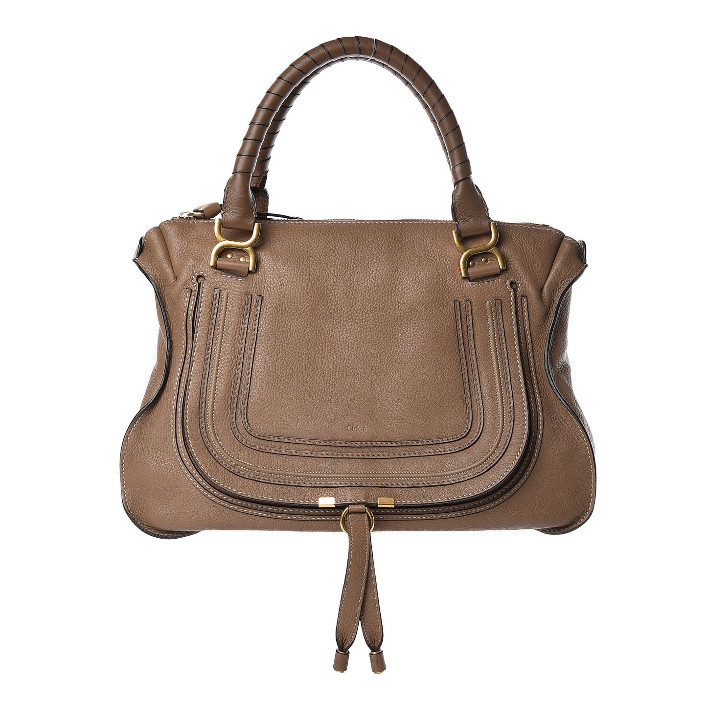 Calfskin Large Marcie Satchel Nut
