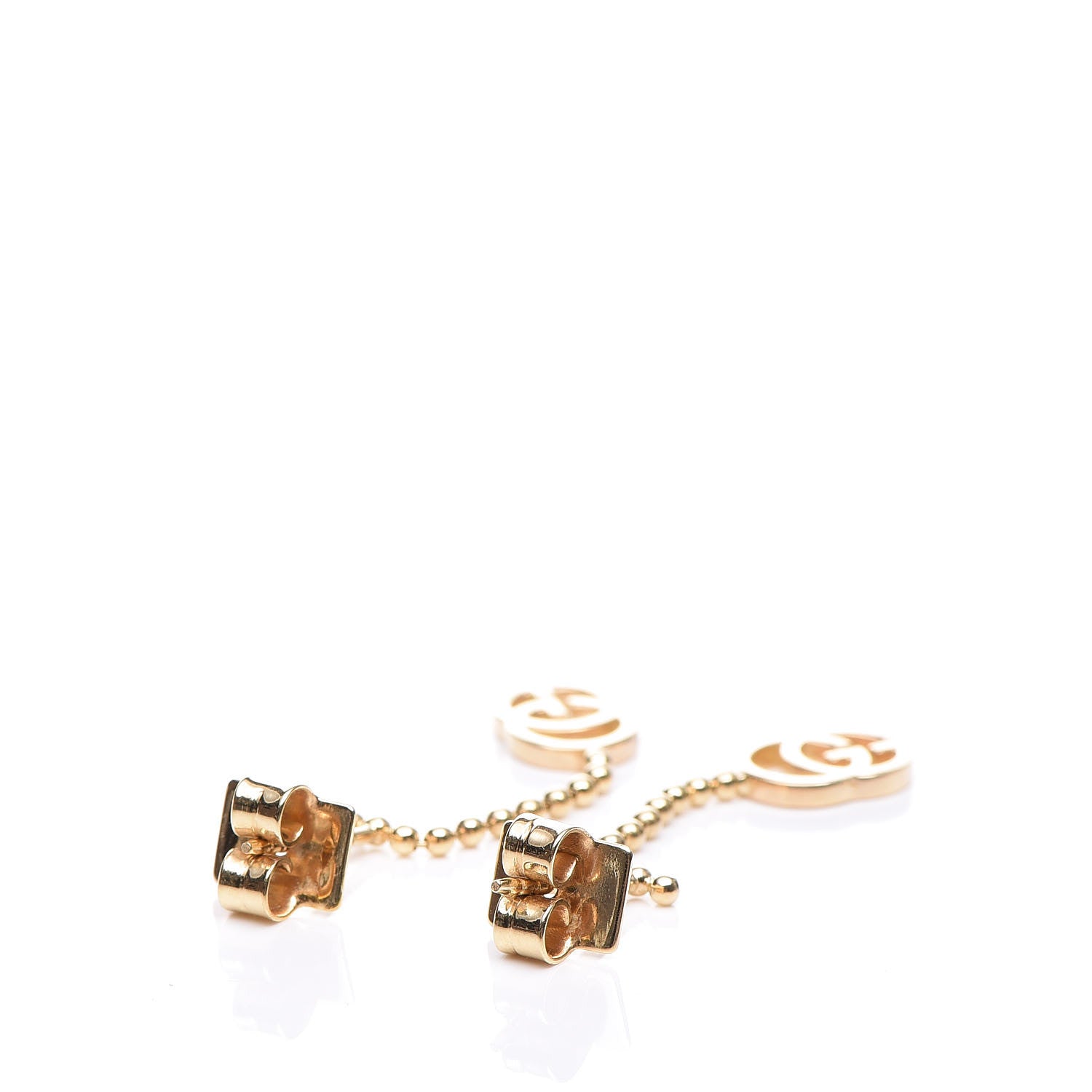 Gucci 18K Yellow Gold Running G Drop Earrings 3 of 5
