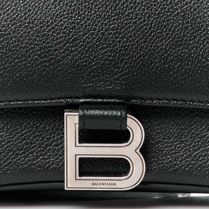 Balenciaga Grained Calfskin Small Hourglass Top Handle Bag Black 7 of 11
