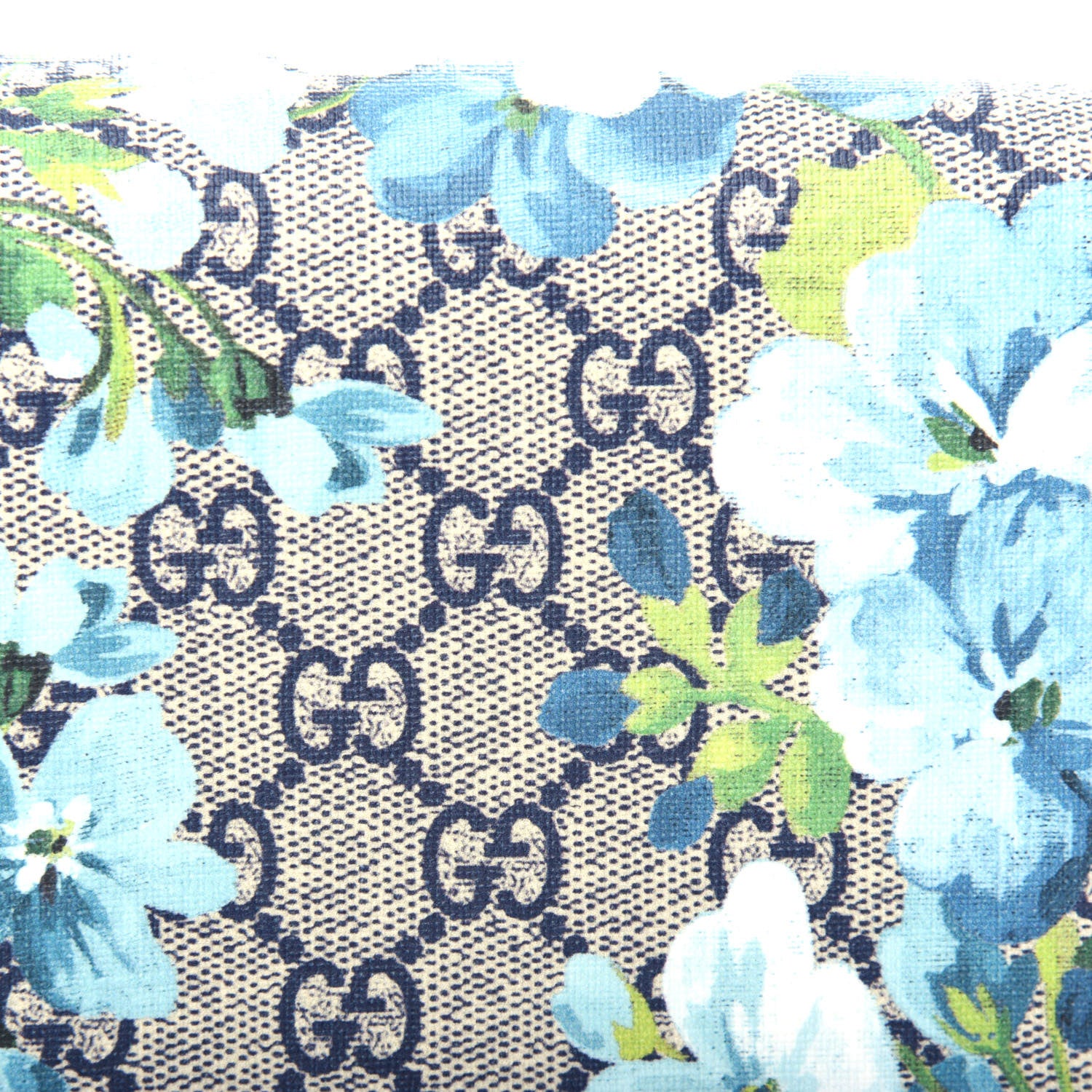 Gucci GG Supreme Monogram Blooms Chain Wallet Blue 9 of 10