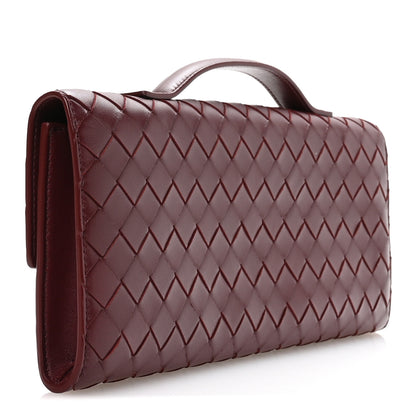 Bottega Veneta Nappa Intrecciato Long Andiamo Top Handle Clutch Barolo 3 of 10