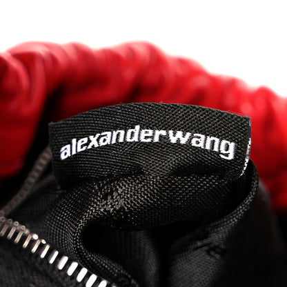 Alexander Wang Crackle Patent Calfskin Small Handle Crescent Bag Flame Red 7 of 10