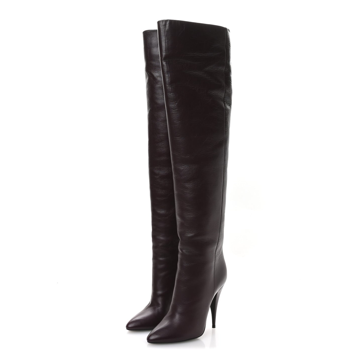 Calfskin Kiki 110mm Over The Knee Boots 36.5 Dark Violet