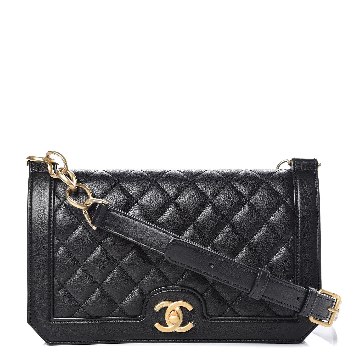 Chanel Grained Calfskin Quilted Medium Flap Black 1 of 9