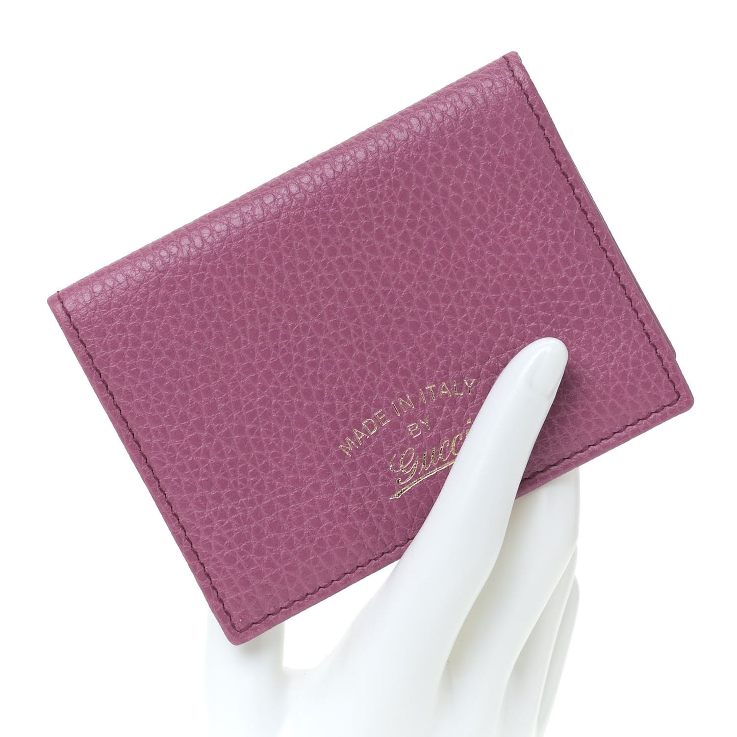 Dollar Calfskin Swing Train Pass Card Case Peonia Flower