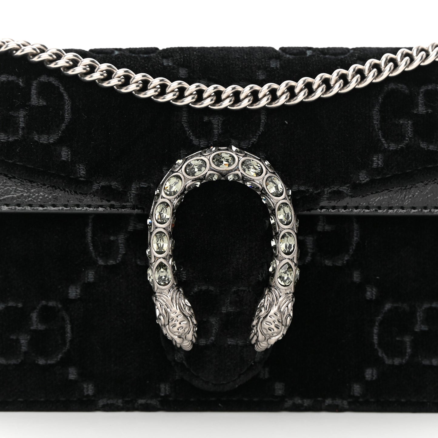 Velvet Super Mini Dionysus Shoulder Bag Black