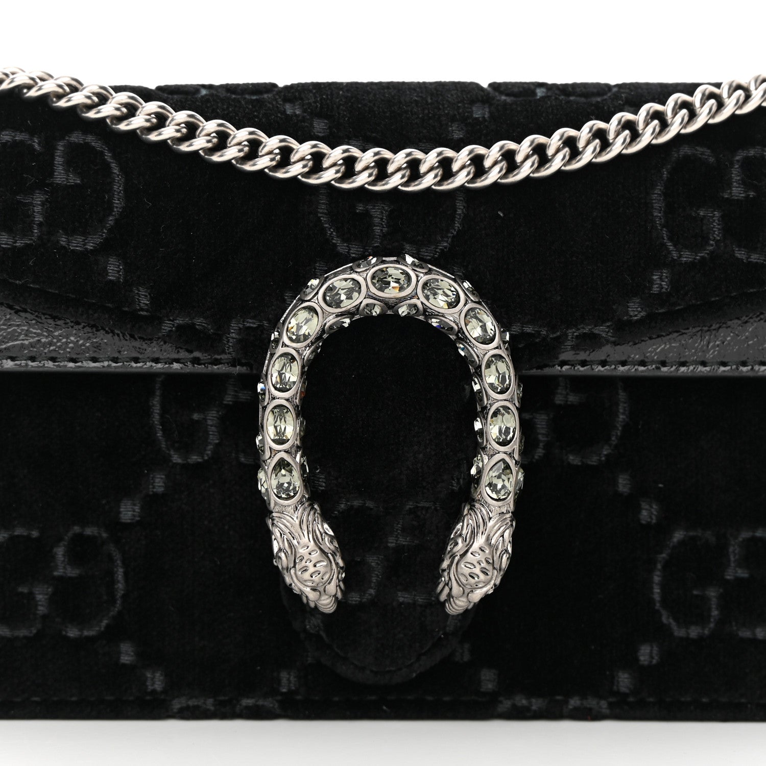 Gucci Velvet Super Mini Dionysus Shoulder Bag Black 7 of 10
