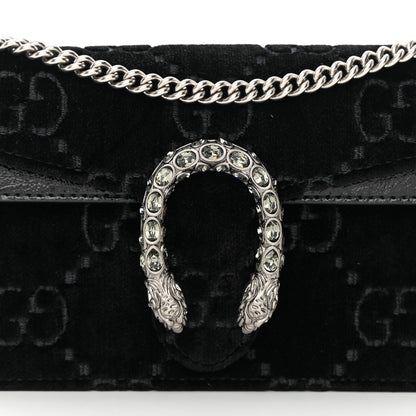 Gucci Velvet Super Mini Dionysus Shoulder Bag Black 7 of 10