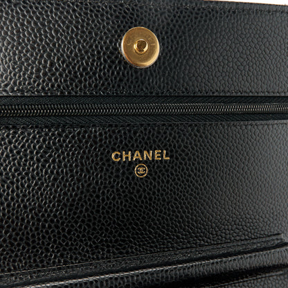 Chanel Caviar Quilted Wallet on Chain WOC Black 6 of 12
