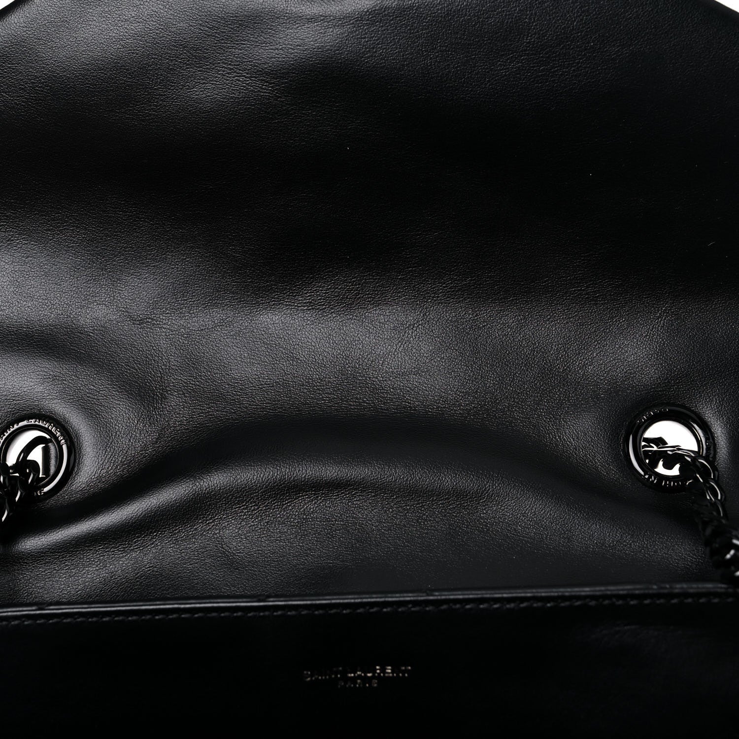 Saint Laurent Calfskin Y Quilted Monogram Medium Loulou Chain Satchel Black 11 of 12
