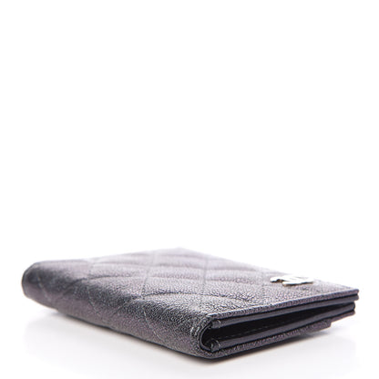 Chanel Iridescent Caviar Quilted Card Holder Wallet Black 4 of 12