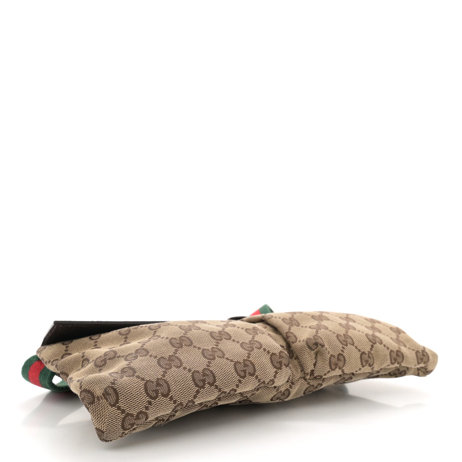Gucci GG Monogram Web Double Pocket Belt Bag Dark Brown 4 of 11