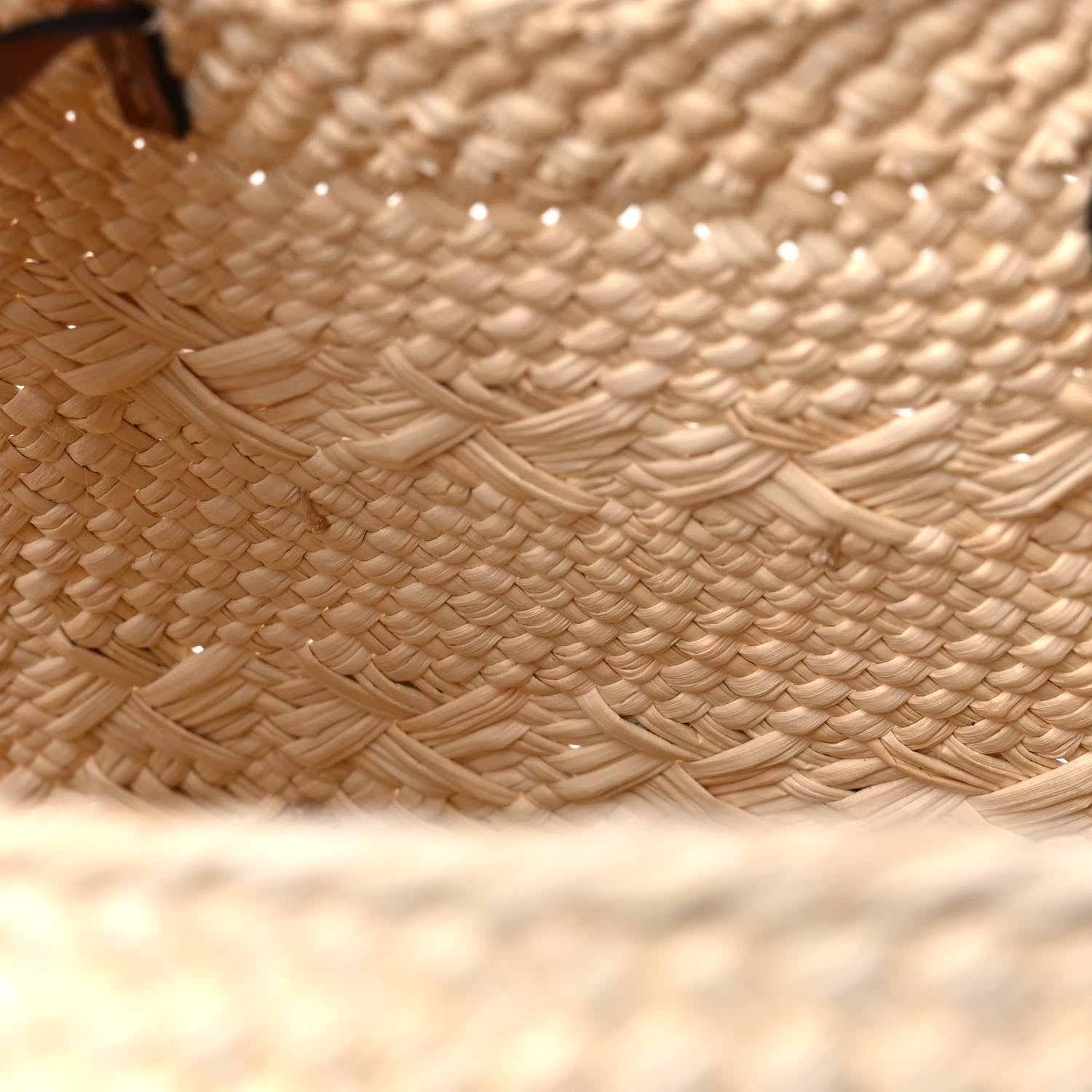 Loewe Iraca Palm Calfskin Anagram Basket Bag Natural Tan 11 of 11